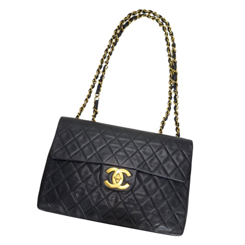 CHANEL CC 黑色 中古 翻蓋鏈條包 貝嫂包-2
