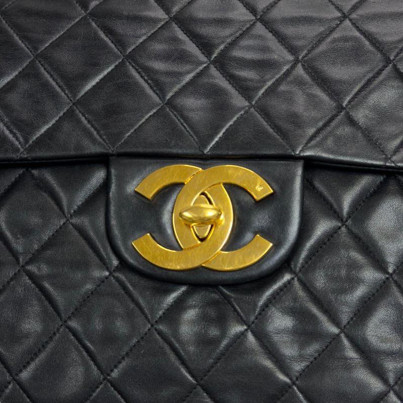 CHANEL CC 黑色 中古 翻蓋鏈條包 貝嫂包-4