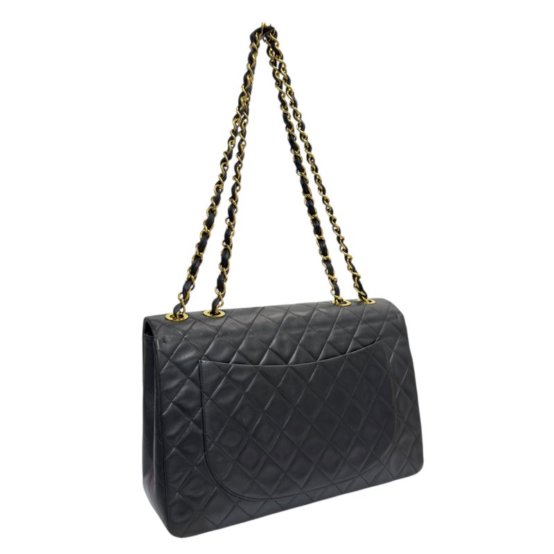 CHANEL CC 黑色 中古 翻蓋鏈條包 貝嫂包-7