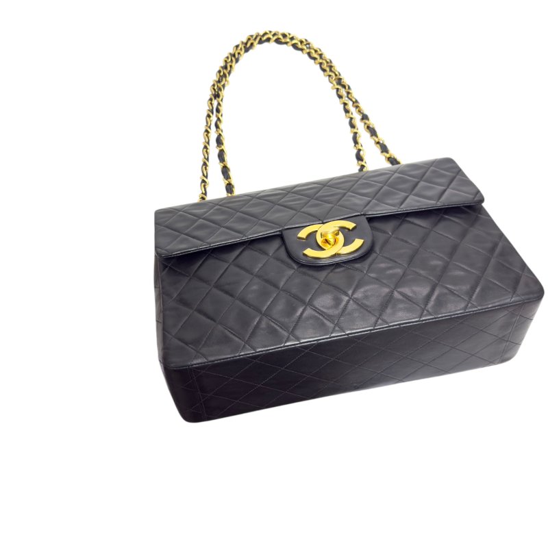 CHANEL CC 黑色 中古 翻蓋鏈條包 貝嫂包-9