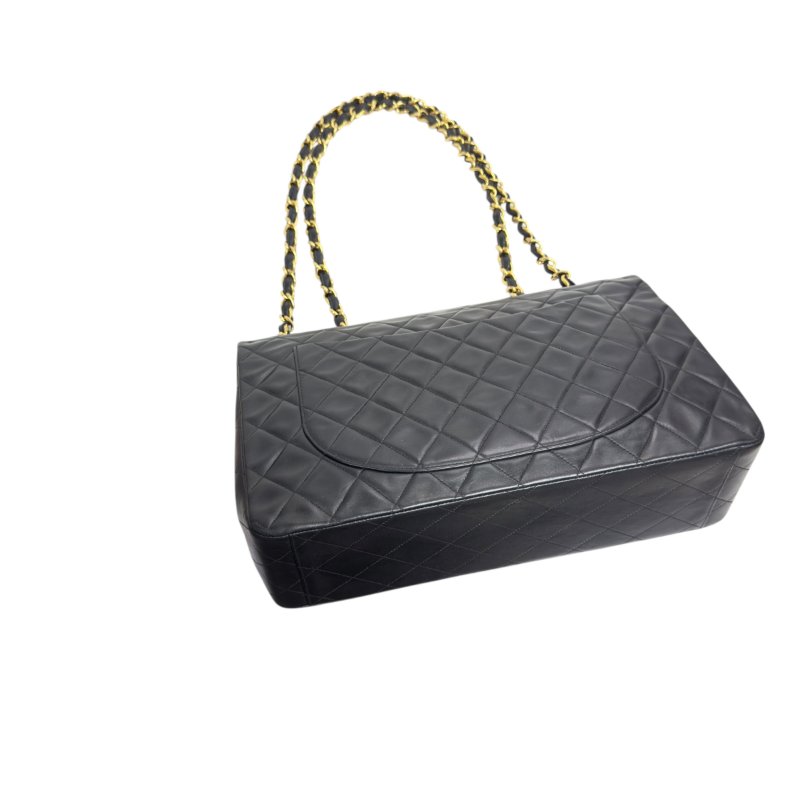 CHANEL CC 黑色 中古 翻蓋鏈條包 貝嫂包-11