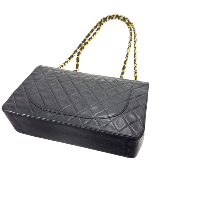 CHANEL CC 黑色 中古 翻蓋鏈條包 貝嫂包-12