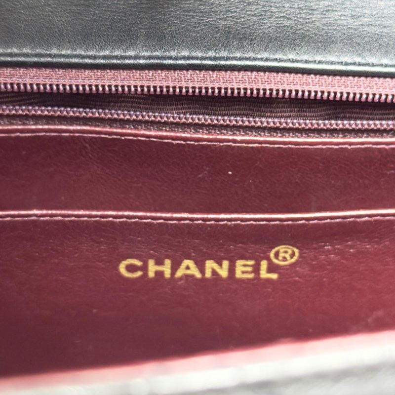 CHANEL CC 黑色 中古 翻蓋鏈條包 貝嫂包-18