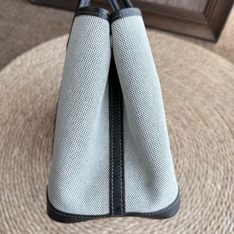 Hermes花園帆布黑白熊貓花園包30 Garden Party30 框H-4