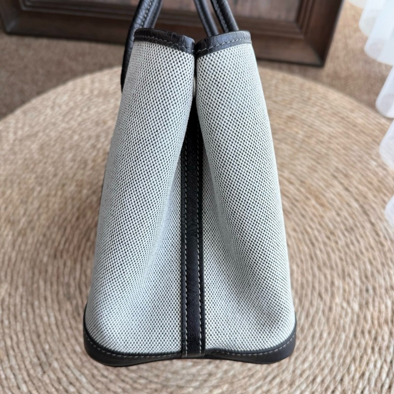 Hermes花園帆布黑白熊貓花園包30 Garden Party30 框H-6