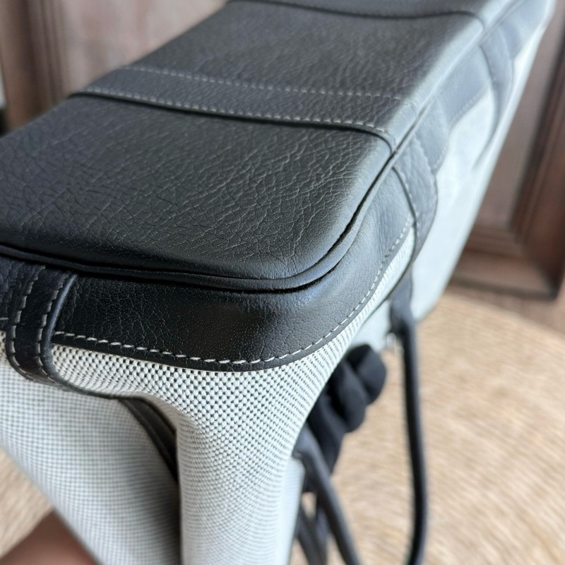 Hermes花園帆布黑白熊貓花園包30 Garden Party30 框H-10