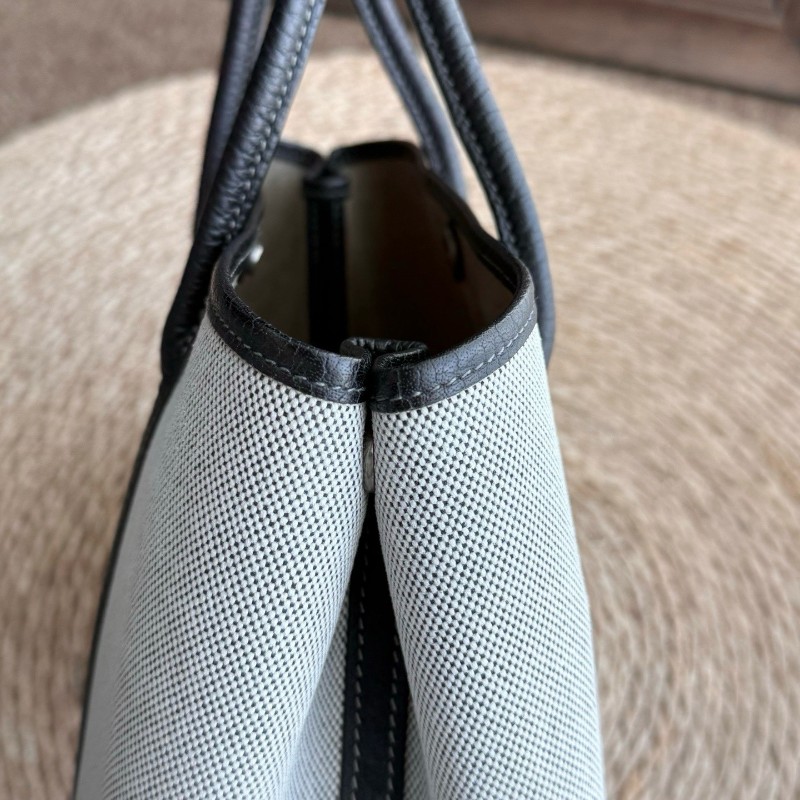 Hermes花園帆布黑白熊貓花園包30 Garden Party30 框H-15