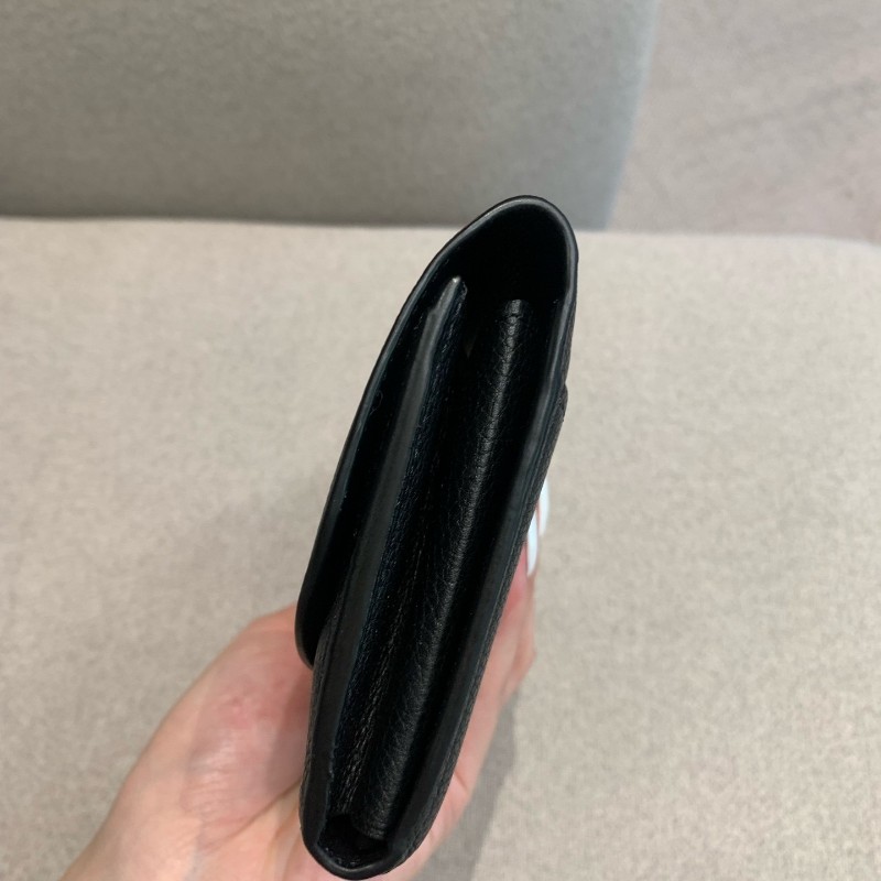 LV 路易威登黑金牛皮大logo長款錢包銀包-14