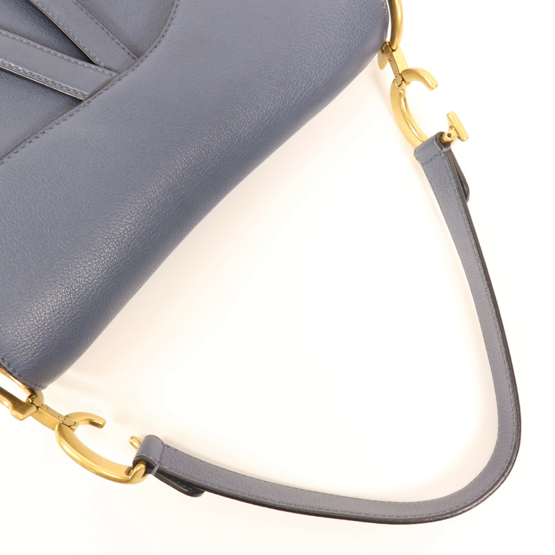Dior 牛皮皮革Saddle Medium金扣肩背袋-4