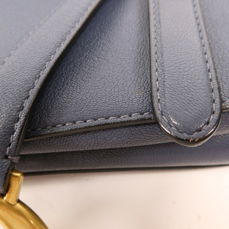Dior 牛皮皮革Saddle Medium金扣肩背袋-5