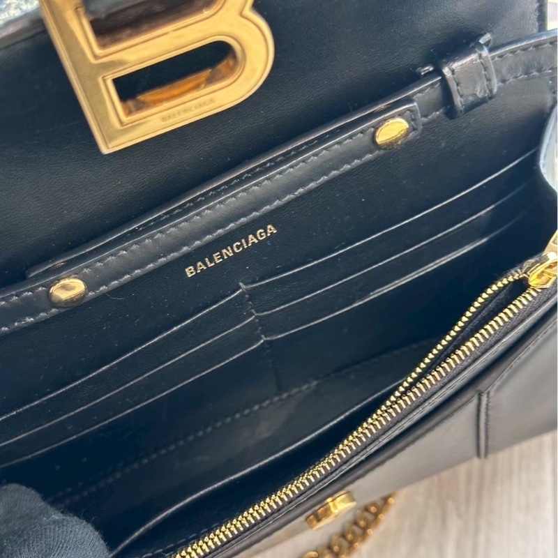 Balenciaga 巴黎世家黑色沙漏鏈條包-9