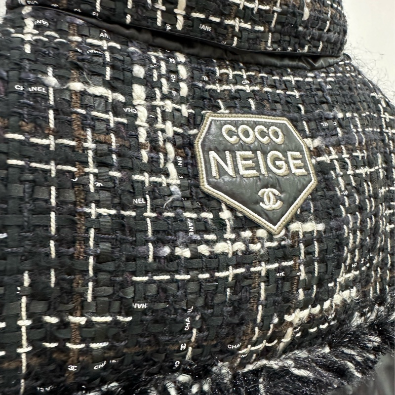 Chanel 香奈兒coco NEIGE 滑雪系列編織logo字母拼接羽絨馬甲背心,38碼-4