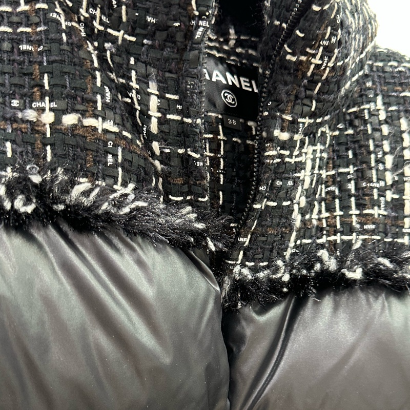 Chanel 香奈兒coco NEIGE 滑雪系列編織logo字母拼接羽絨馬甲背心,38碼-5
