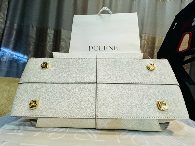 POLENE 白色手提、肩背、斜背、多用包-10
