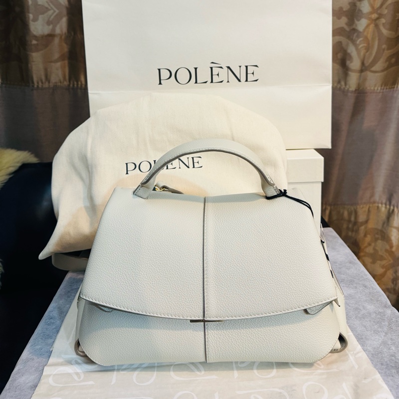 POLENE 白色手提、肩背、斜背、多用包-17