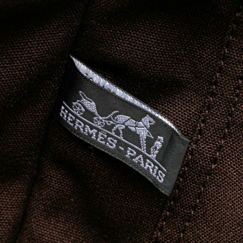 愛馬仕 Four Tou 中 半皮革 托特包 棕色 帆布 女款 HERMES-9