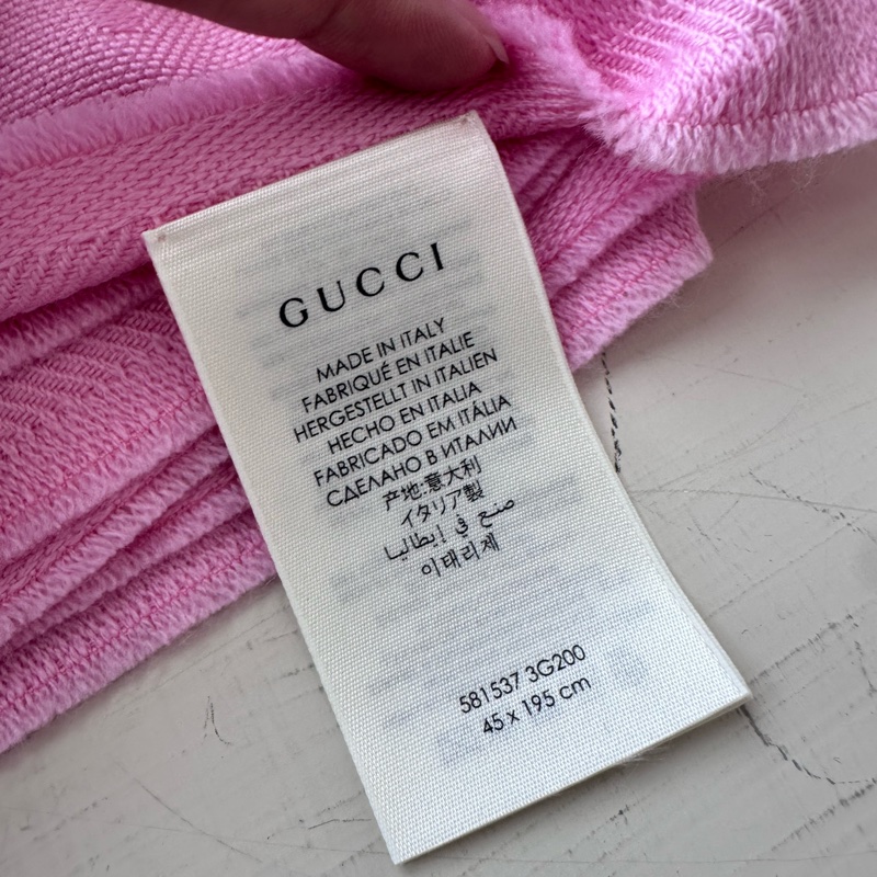 Gucci 粉色圍巾 🩷全新!-3