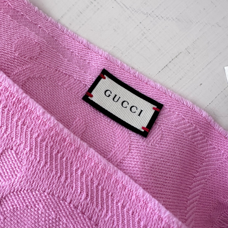 Gucci 粉色圍巾 🩷全新!-6