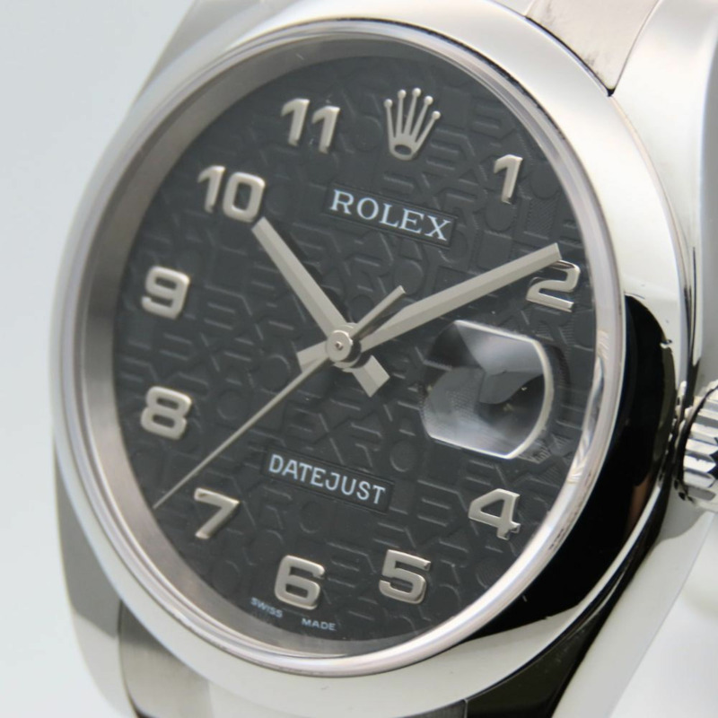 勞力士 Datejust 36 116200 不鏽鋼手錶，銀色錶盤和黑色錶盤，D 序號，Horicomputer 男士-2