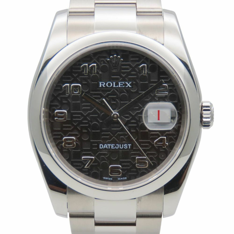 勞力士 Datejust 36 116200 不鏽鋼手錶，銀色錶盤和黑色錶盤，D 序號，Horicomputer 男士-10