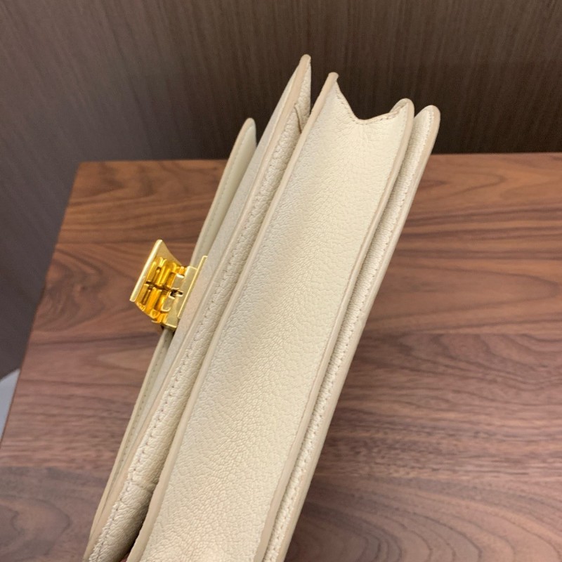 Celine Classic Box 豆腐包 白色金扣荔枝紋牛皮中號
肩背包 斜背包-8