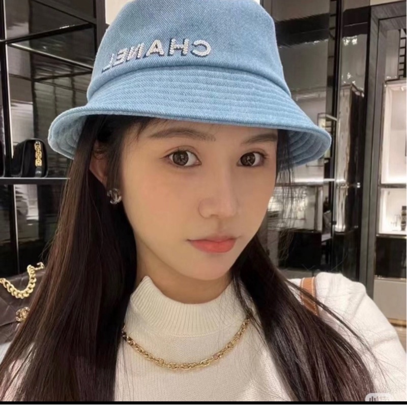 chanel 香奈兒 牛仔 丹寧 漁夫帽 遮陽帽 休閒帽 牛仔帽-2