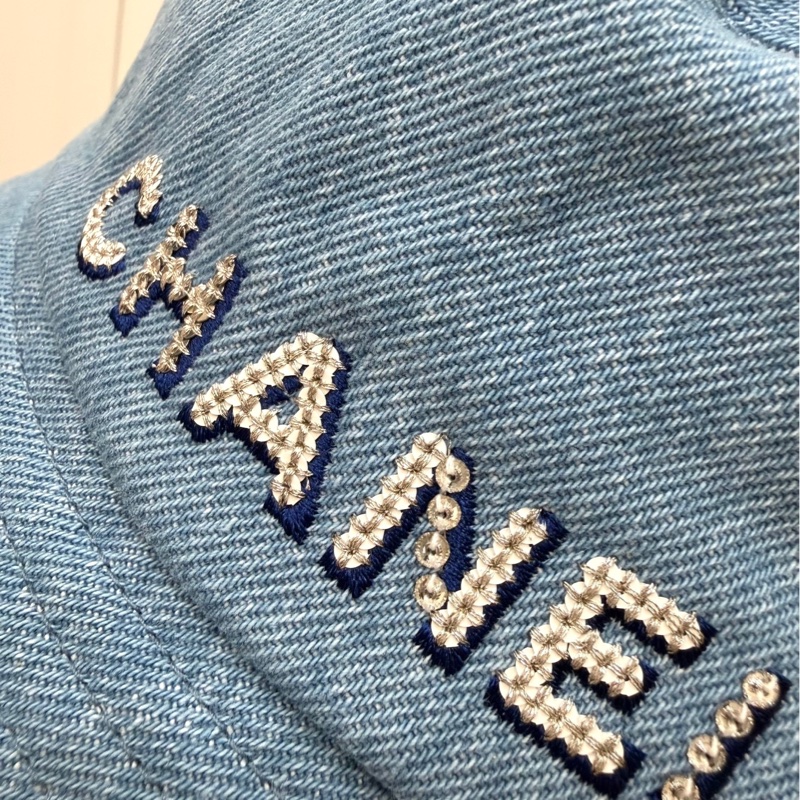 chanel 香奈兒 牛仔 丹寧 漁夫帽 遮陽帽 休閒帽 牛仔帽-13