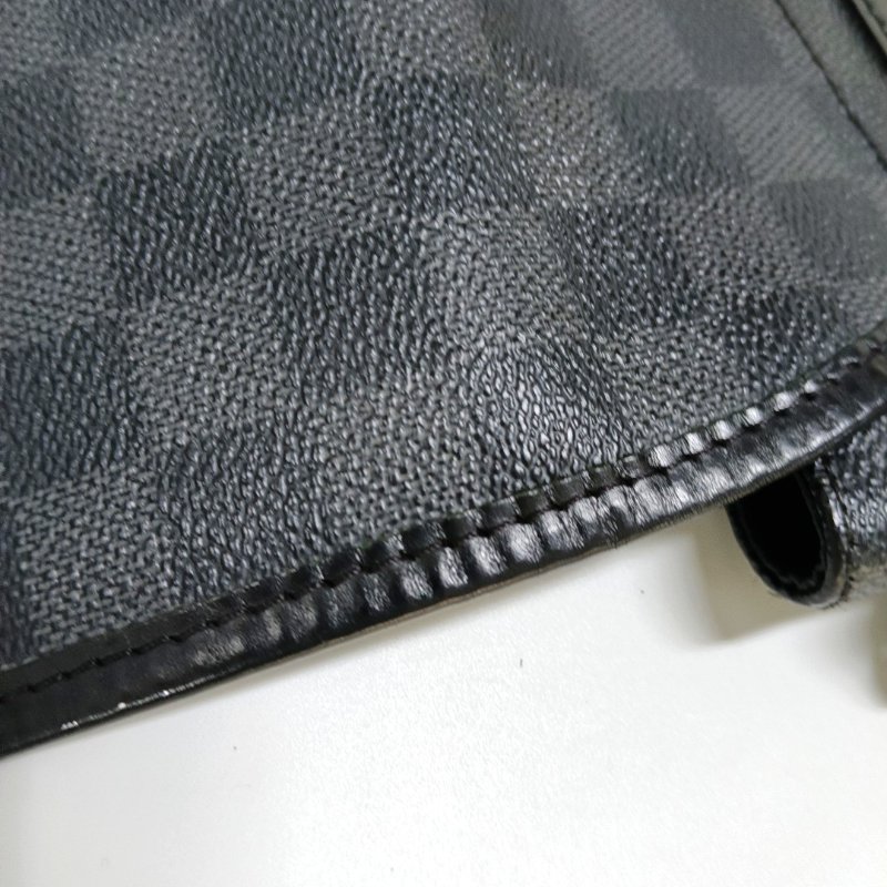 LOUIS VUITTON DANIEL 大號 灰色塗層帆布棋盤格斜背包肩背包 銀色五金-10
