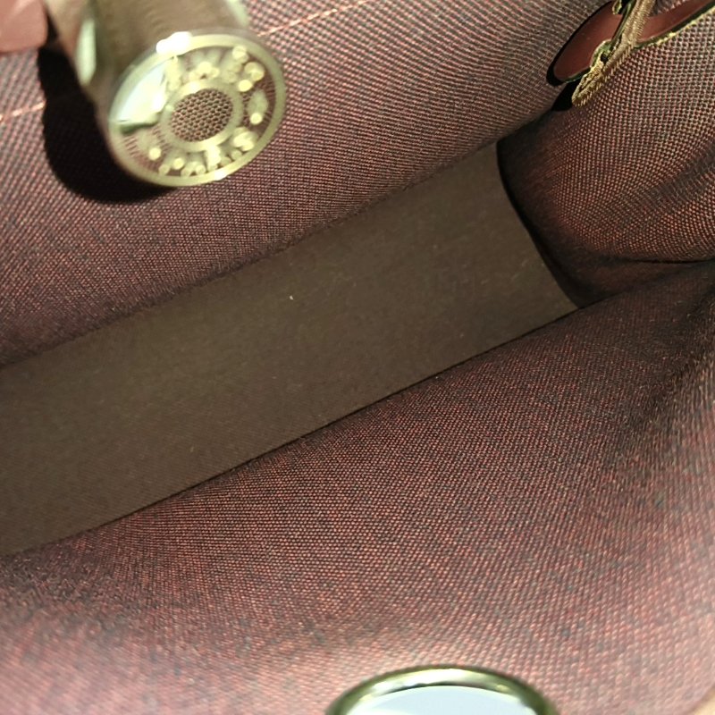 HERMÈS Herbag 馬鞍紅帆布肩背包手提包斜背包 銀色五金 框R刻 子袋可拆卸肩帶-11