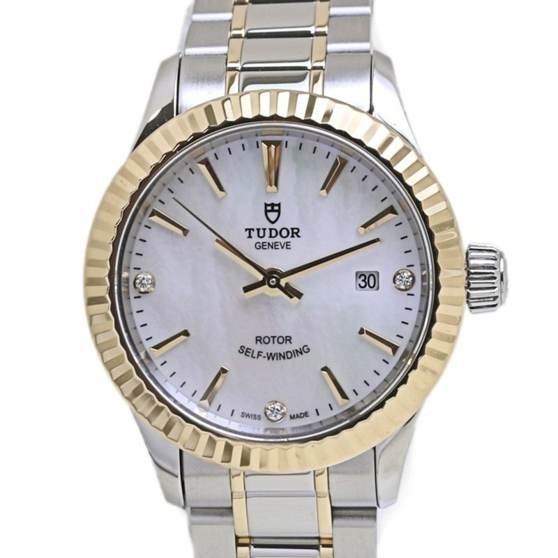 TUDOR 帝舵 Style 三件式鑽石腕錶 M12113-0017 女款 18K 黃金與不鏽鋼 40096-0