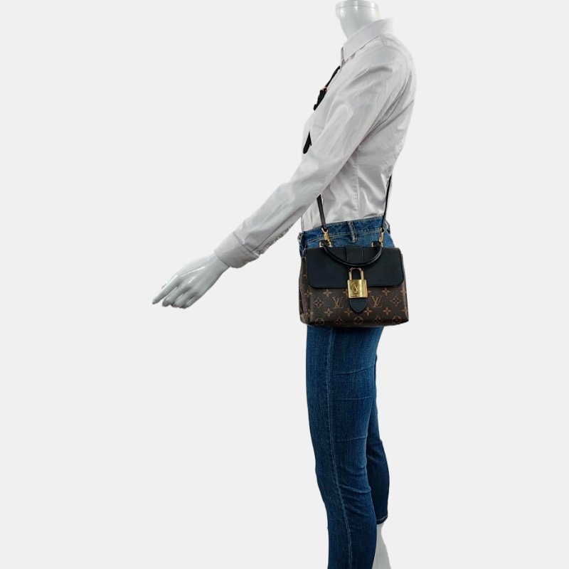 LOUIS VUITTON LOCKY BB 棕色塗層帆布老花鎖頭包肩背包手提包斜背包-1