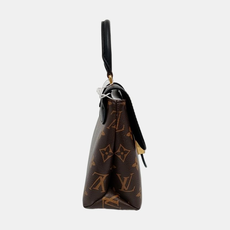LOUIS VUITTON LOCKY BB 棕色塗層帆布老花鎖頭包肩背包手提包斜背包-3