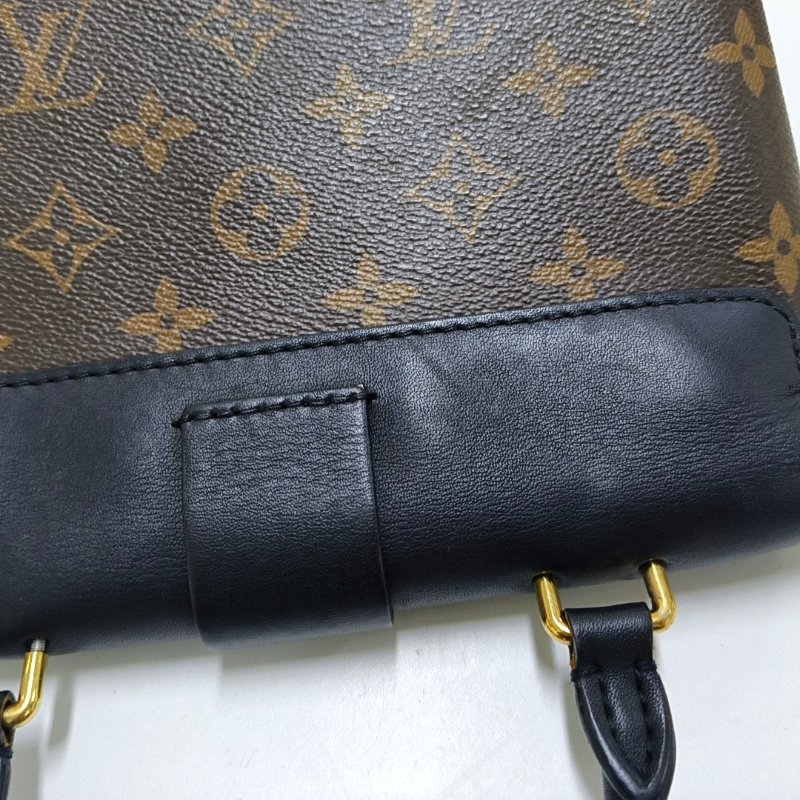 LOUIS VUITTON LOCKY BB 棕色塗層帆布老花鎖頭包肩背包手提包斜背包-12