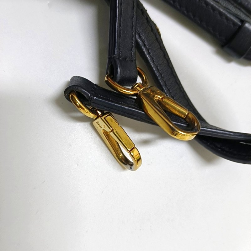 LOUIS VUITTON LOCKY BB 棕色塗層帆布老花鎖頭包肩背包手提包斜背包-15