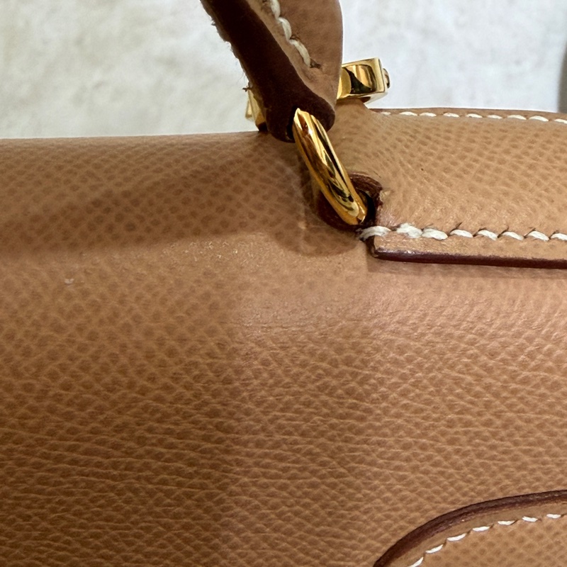 雙11特價🉐不議價Hermès Kelly 32 Gold Epsom Sellier（外縫）+ GHW（金扣）-16