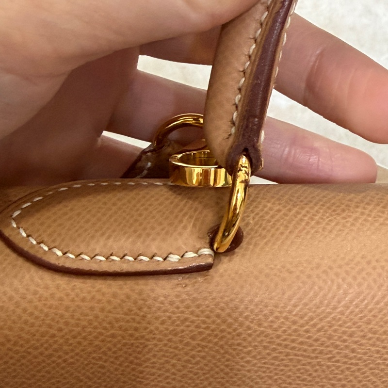 雙11特價🉐不議價Hermès Kelly 32 Gold Epsom Sellier（外縫）+ GHW（金扣）-17