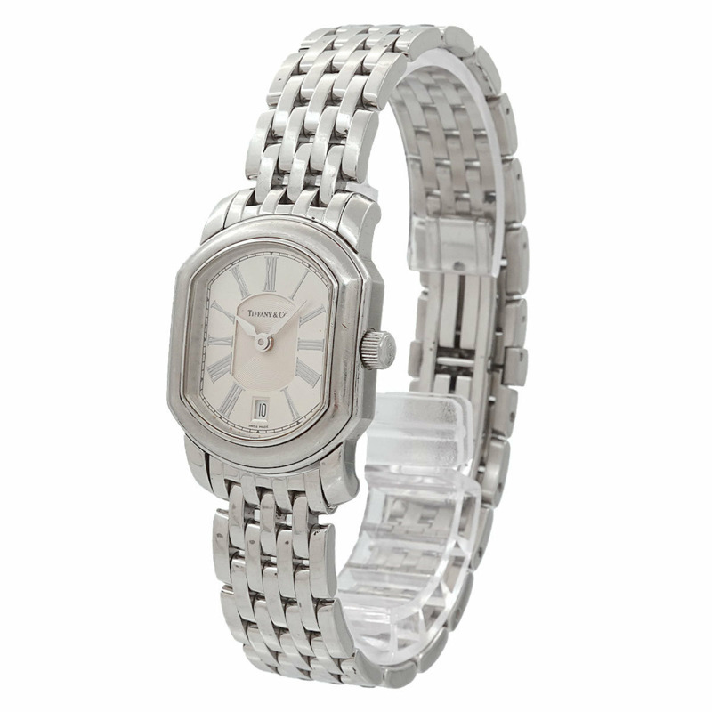 Tiffany & Co. Mark Coupe 女士手錶，日期，銀色，石英，-2