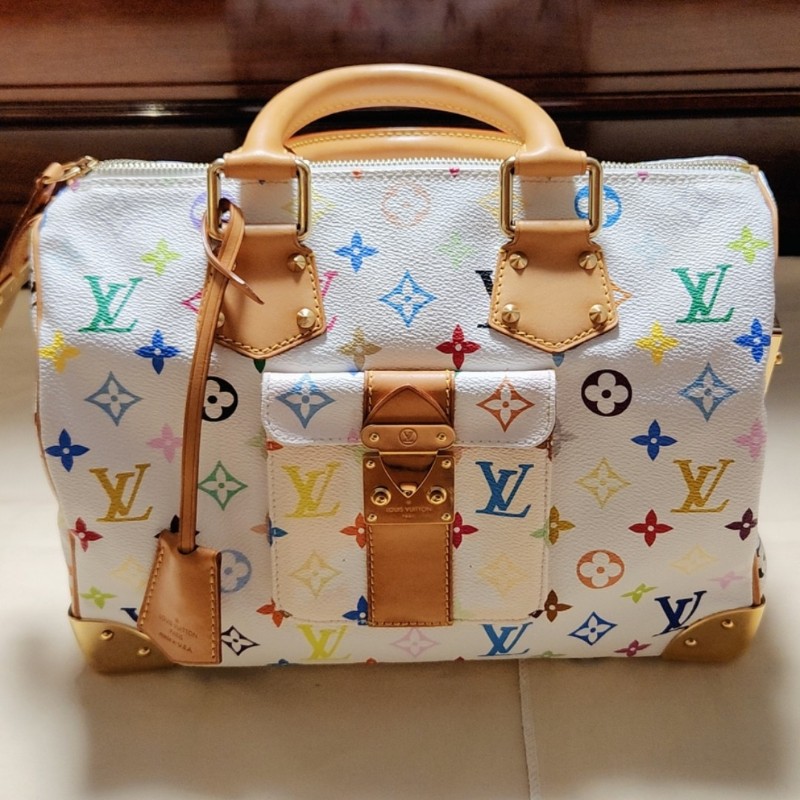 LV村上隆白彩SPEEDY-0