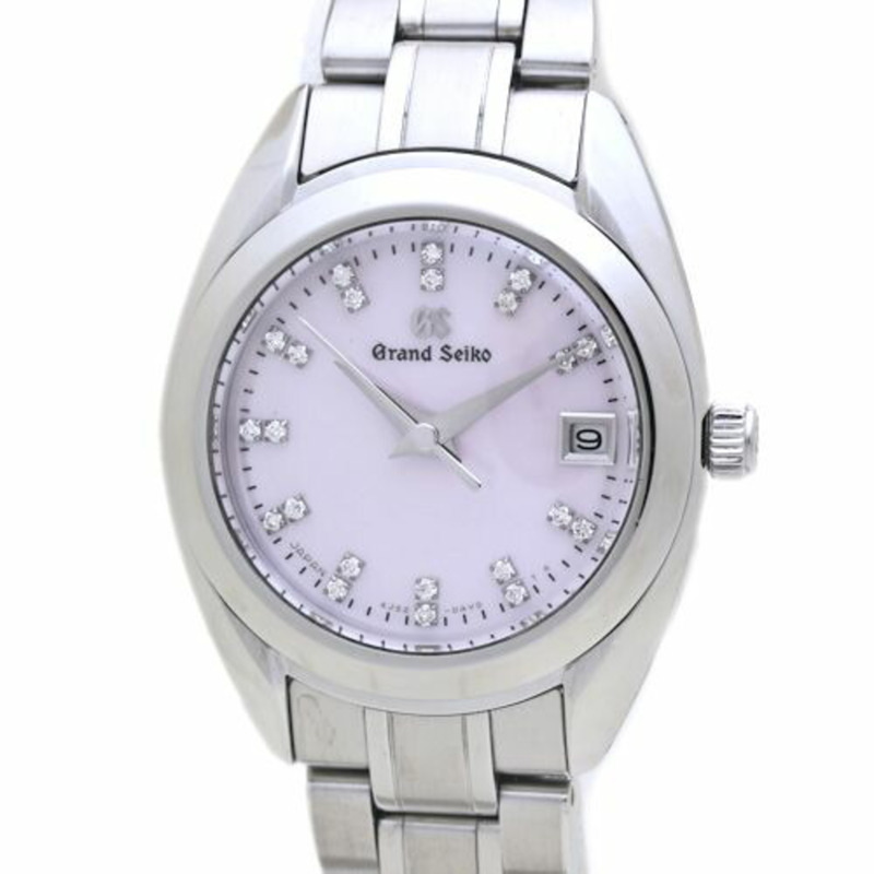 精工 Grand Seiko 22P 鑽石粉紅貝殼手錶 STGF277 4J52-0AC0 女款不鏽鋼 40085-0