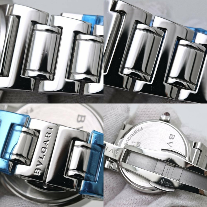 BVLGARI 女士不銹鋼手錶,錶圈鑲嵌 12 顆鑽石(BBL26WSDS BBL26S 102374)40086-7