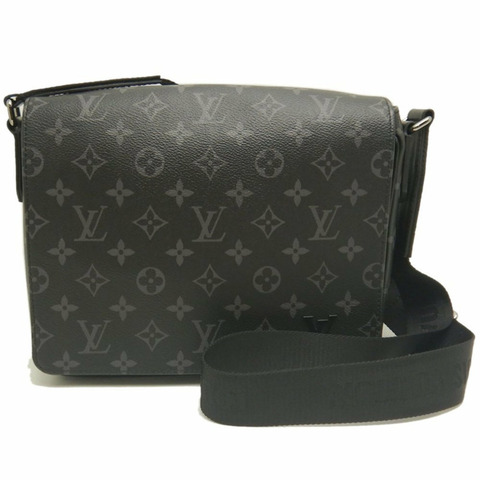 LOUIS VUITTON Monogram Eclipse District PM NV3 M46255 單肩包（黑色），女款，253202
