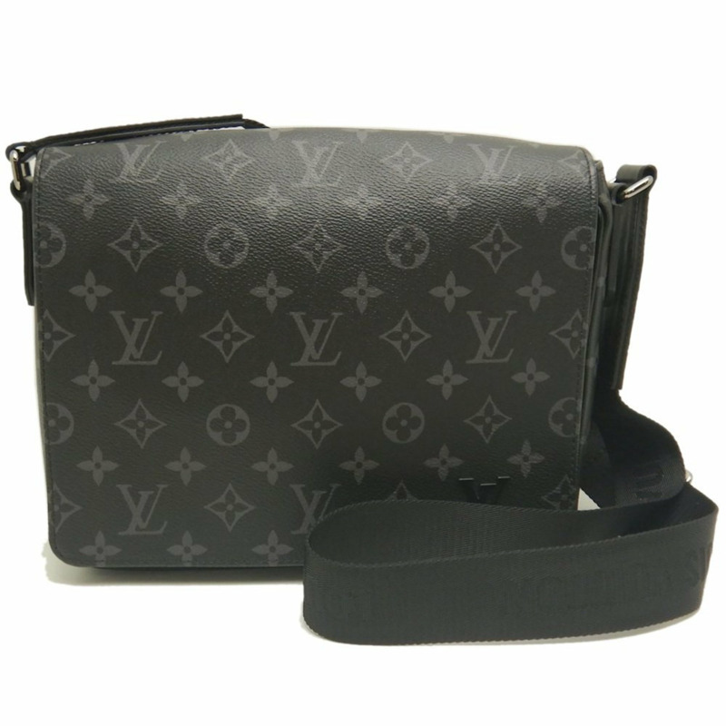 LOUIS VUITTON Monogram Eclipse District PM NV3 M46255 單肩包（黑色），女款，253202-0