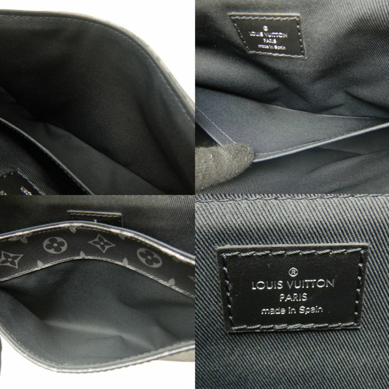 LOUIS VUITTON Monogram Eclipse District PM NV3 M46255 單肩包（黑色），女款，253202-8