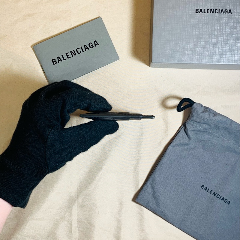 🎁全新盒裝 Balenciaga 巴黎世家 黑鱷魚壓紋卡夾/名片夾-8