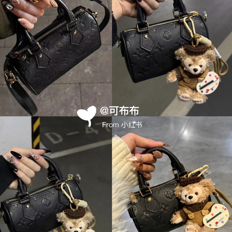 Lv nano Speedy黑色壓紋牛皮款(M82450)-2