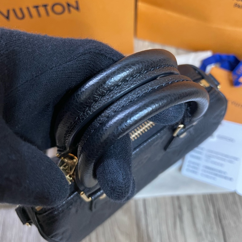 Lv nano Speedy黑色壓紋牛皮款(M82450)-9