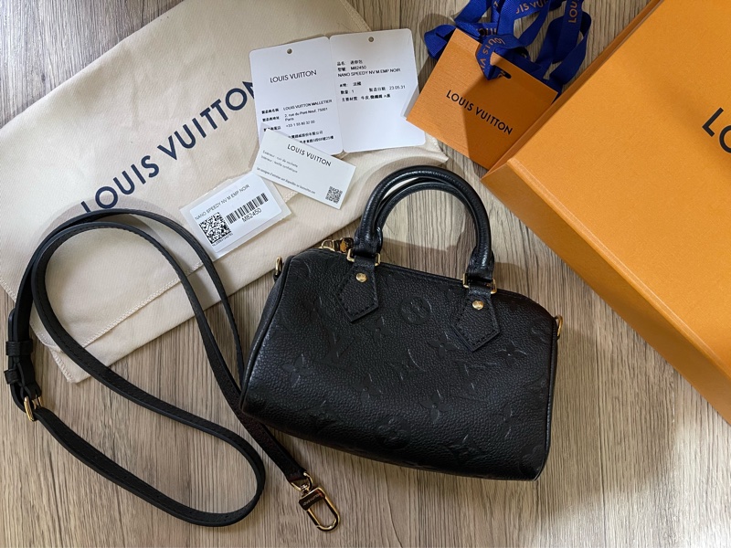 Lv nano Speedy黑色壓紋牛皮款(M82450)-20