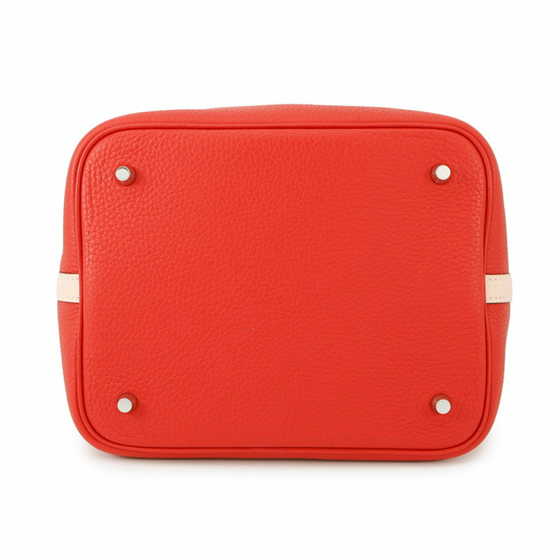 Hermes Hermès Picotin Lock MM Rouge Tomato Rose Eglantine Taurillon Clemence Swift X Stamp-2