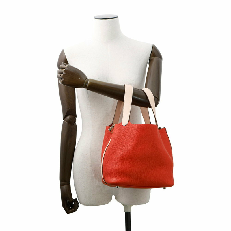 Hermes Hermès Picotin Lock MM Rouge Tomato Rose Eglantine Taurillon Clemence Swift X Stamp-3
