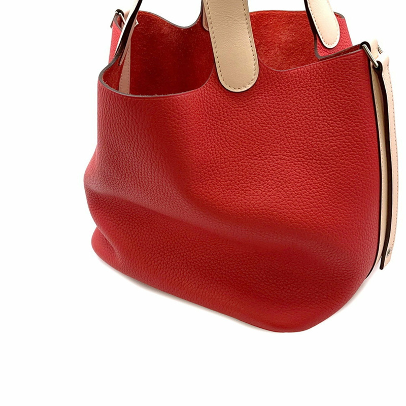 Hermes Hermès Picotin Lock MM Rouge Tomato Rose Eglantine Taurillon Clemence Swift X Stamp-9